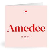 Geboortekaartje naam Amedee m3