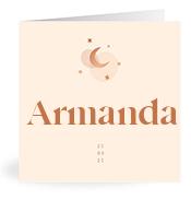 Geboortekaartje naam Armanda m1