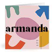Geboortekaartje naam Armanda m2
