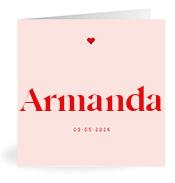 Geboortekaartje naam Armanda m3