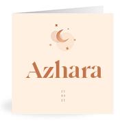 Geboortekaartje naam Azhara m1