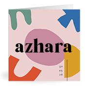 Geboortekaartje naam Azhara m2