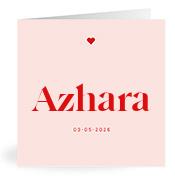 Geboortekaartje naam Azhara m3