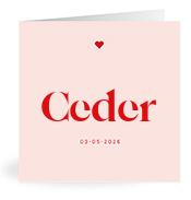 Geboortekaartje naam Ceder m3