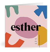 Geboortekaartje naam Esther m2