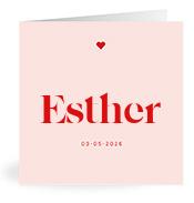 Geboortekaartje naam Esther m3