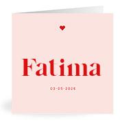 Geboortekaartje naam Fatima m3
