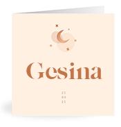 Geboortekaartje naam Gesina m1