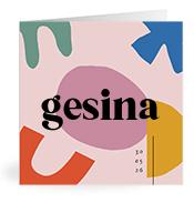 Geboortekaartje naam Gesina m2
