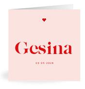 Geboortekaartje naam Gesina m3