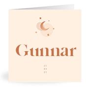 Geboortekaartje naam Gunnar m1