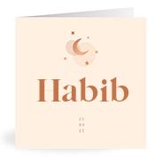 Geboortekaartje naam Habib m1