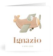 Geboortekaartje naam Ignazio j1