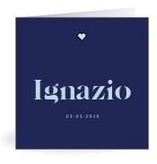 Geboortekaartje naam Ignazio j3