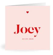 Geboortekaartje naam Joey m3