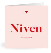 Geboortekaartje naam Niven m3