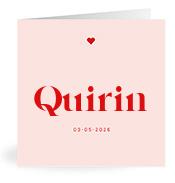 Geboortekaartje naam Quirin m3