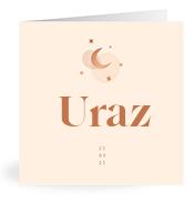Geboortekaartje naam Uraz m1