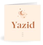 Geboortekaartje naam Yazid m1
