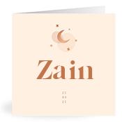 Geboortekaartje naam Zain m1