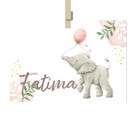 Geboortekaartje naam Fatima m2